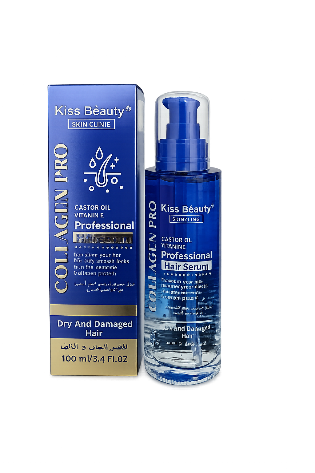 Kiss Beauty Collagen Pro Hair Serum – Castor Oil & Vitamin E (100 ml)
